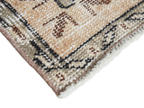 Beige Distressed Vintage Turkish Area Rug