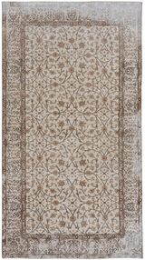 Beige Distressed Vintage Turkish Area Rug